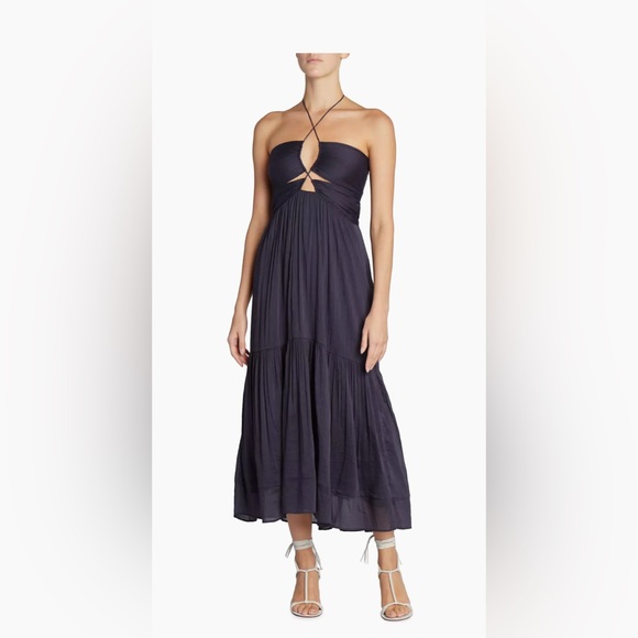 Isabel Marant Birona Tiered Halter Midi- Dress. Worn Once! Size 4 (36) - Picture 2 of 7